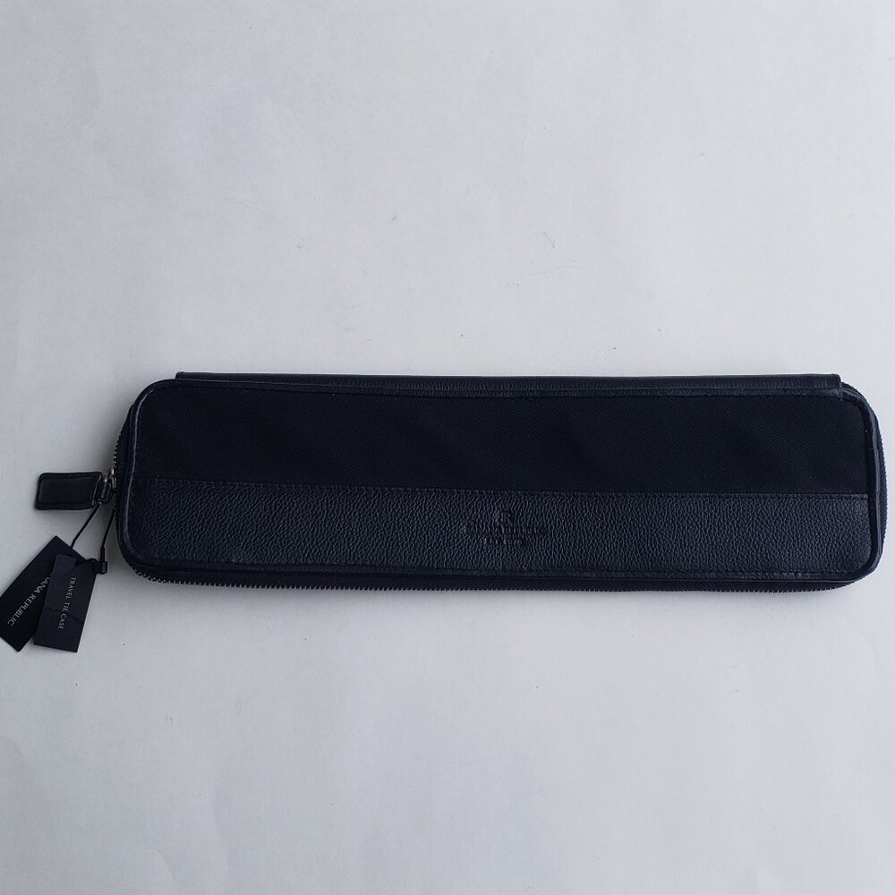 NWT sleek leather trim travel tie case - Picture 6 of 7